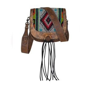 Women's Southwest Blanket Tooled Saddle Bag